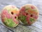 Preview: Holzknopf Ohrstecker Blumen Tulpen
